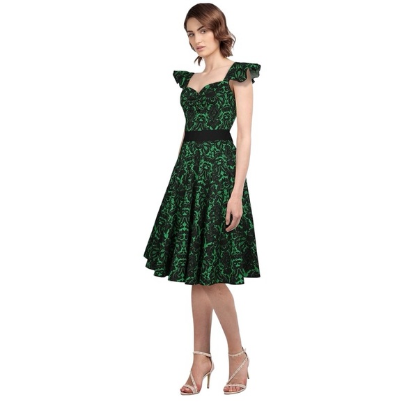 EUC Chicstar Ruffle Sleeve Flare Dress - Picture 3 of 12